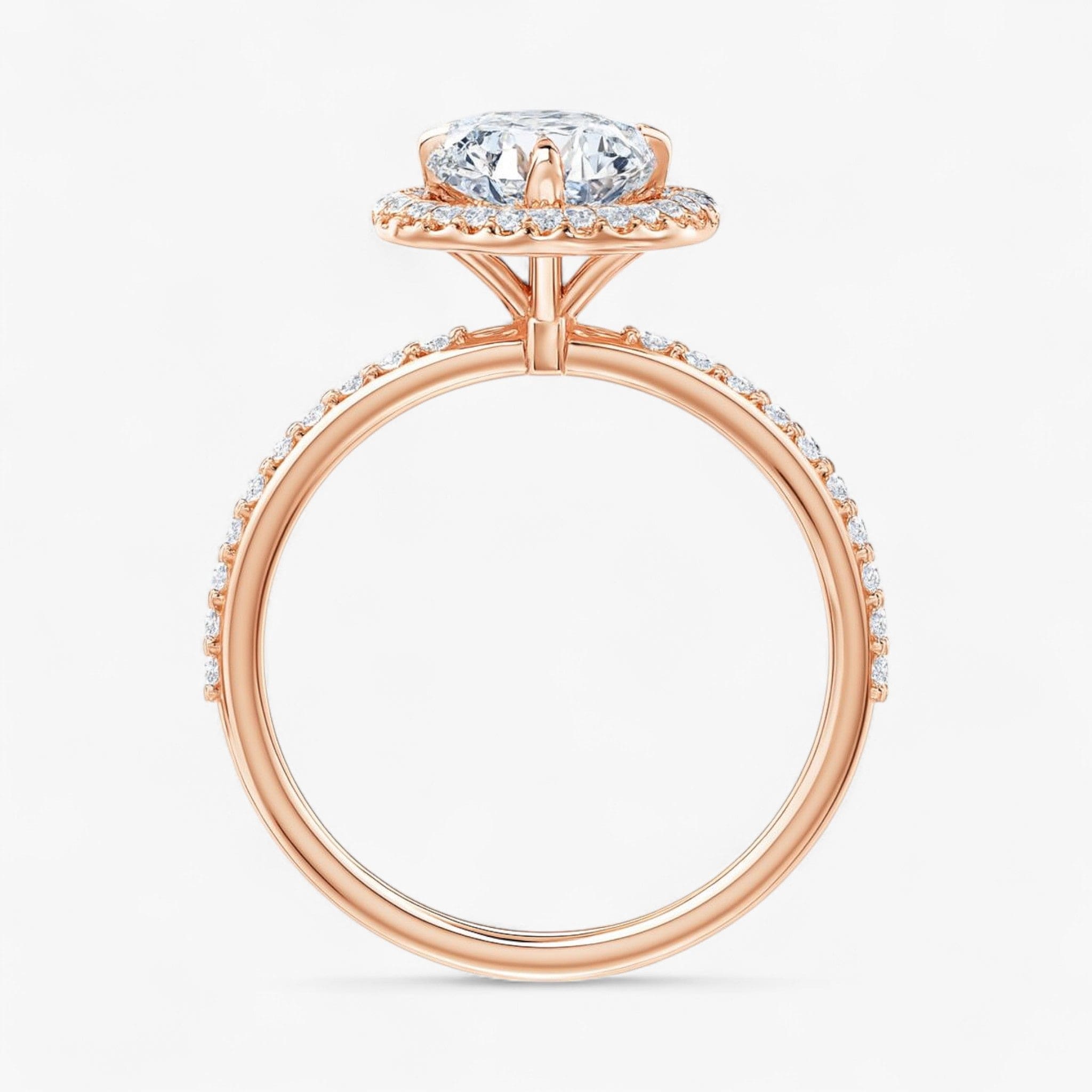 The Timeless Pavé Halo Engagement Ring | Pear