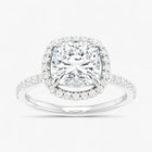 The Timeless Pavé Halo Engagement Ring | Cushion