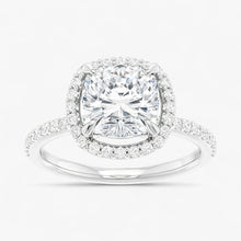 The Timeless Pavé Halo Engagement Ring | Cushion