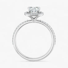The Timeless Pavé Halo Engagement Ring | Cushion