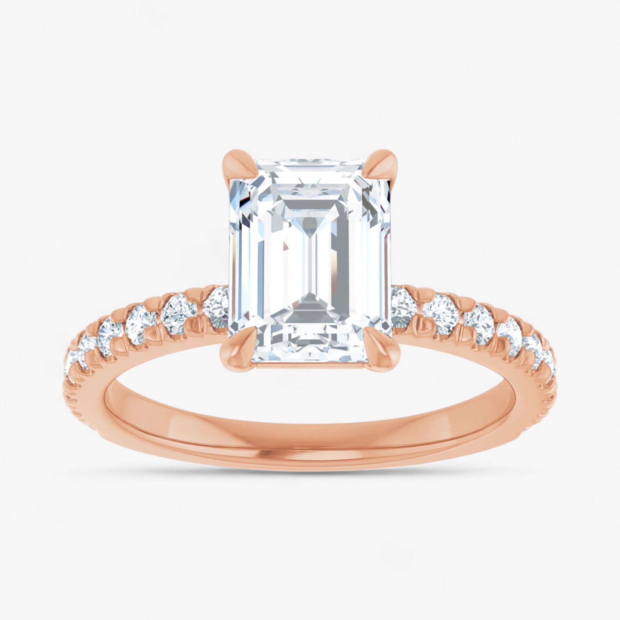 The Classic Pavé Engagement Ring | Emerald