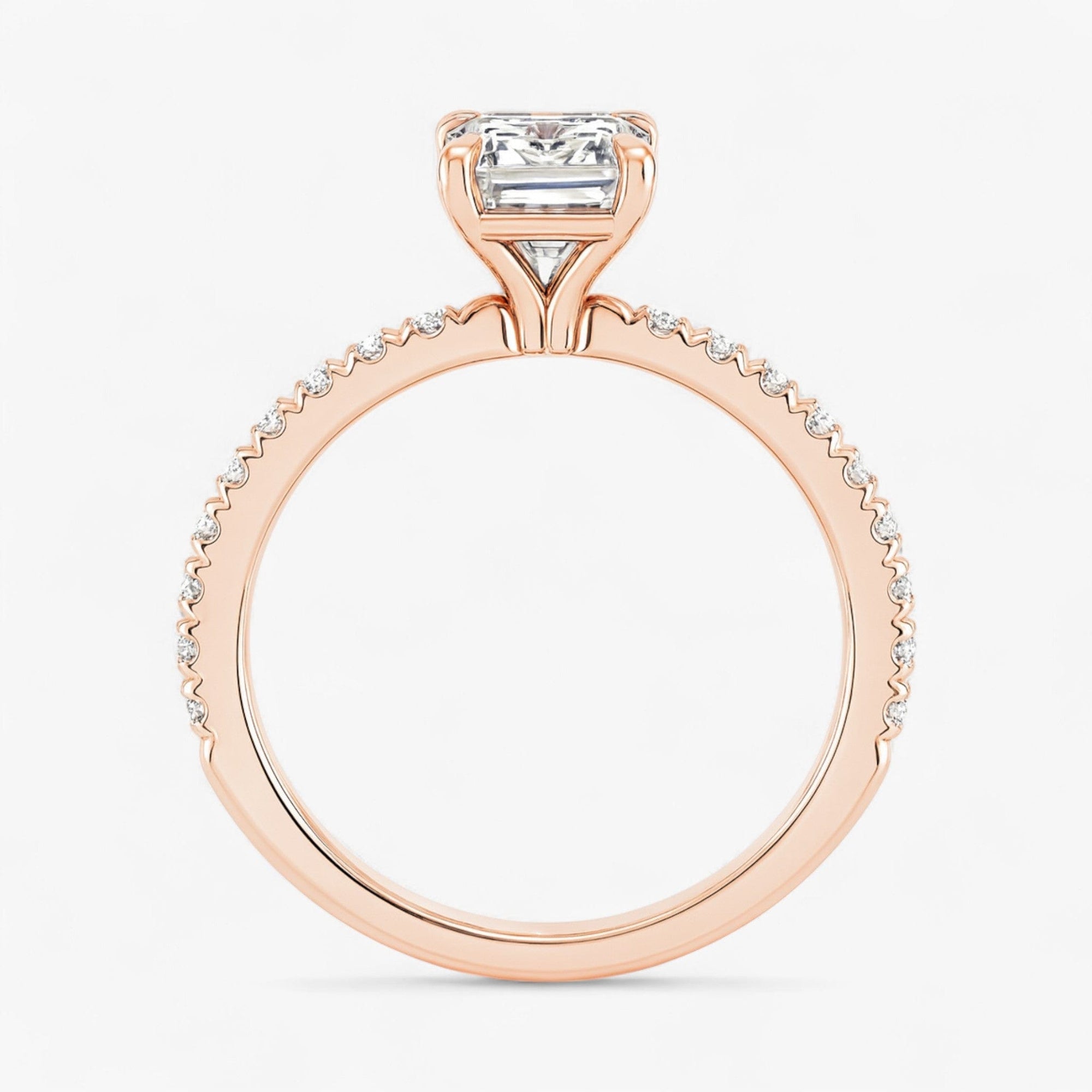 The Classic Pavé Engagement Ring | Emerald