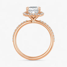The Timeless Pavé Halo Engagement Ring | Cushion