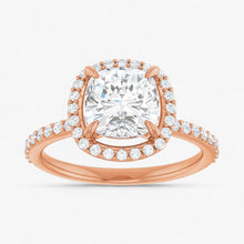 The Timeless Pavé Halo Engagement Ring | Cushion