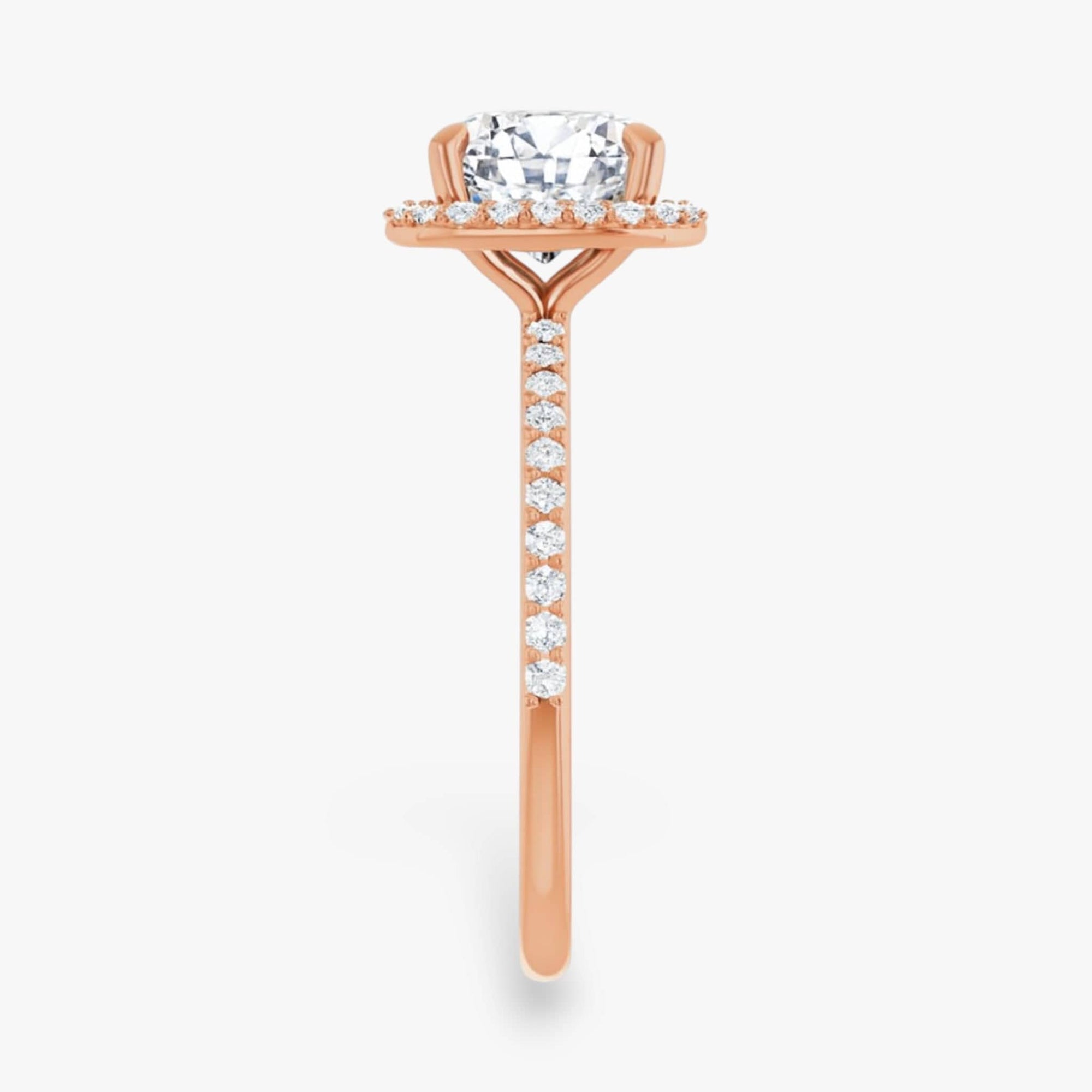 The Timeless Pavé Halo Engagement Ring | Cushion