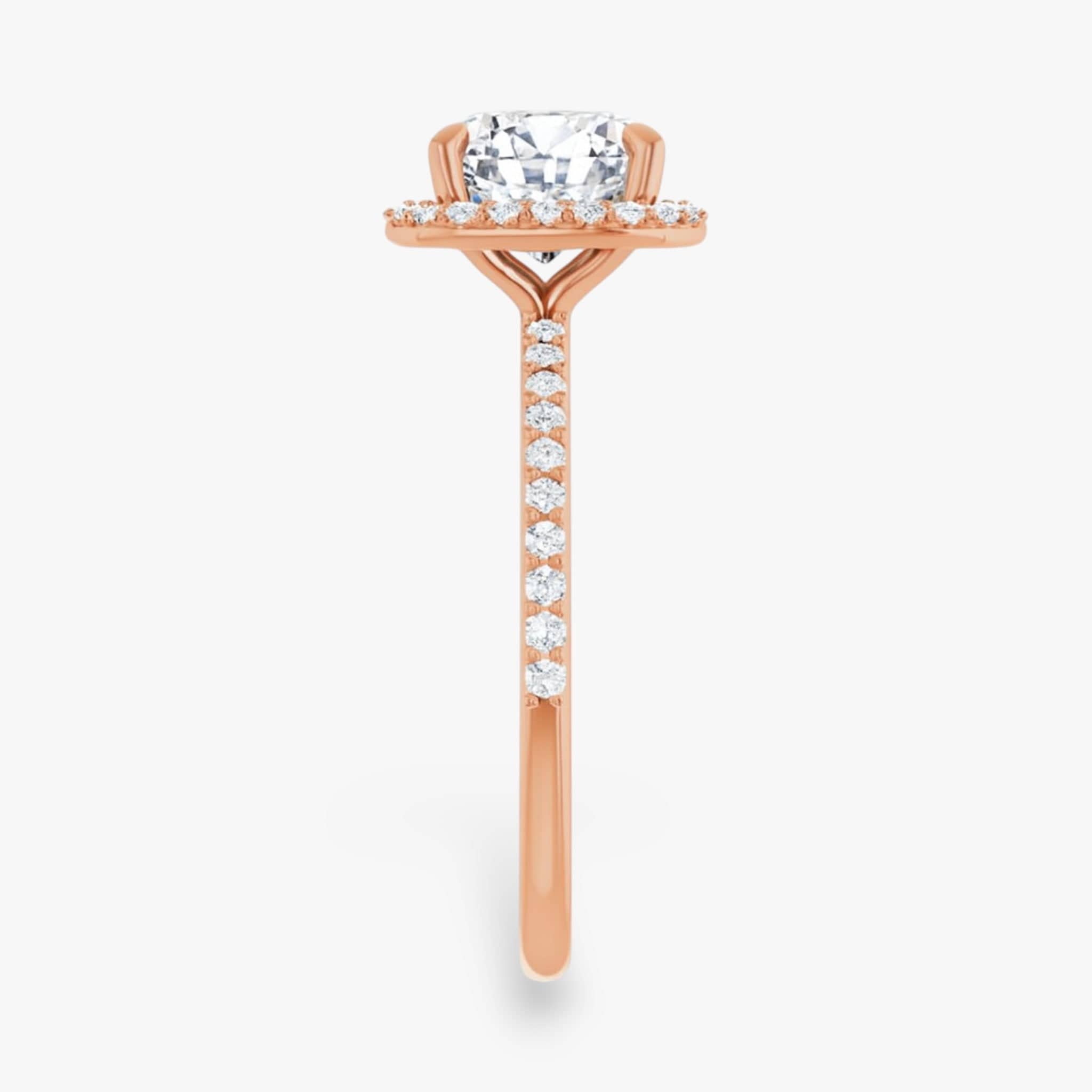 The Timeless Pavé Halo Engagement Ring | Cushion