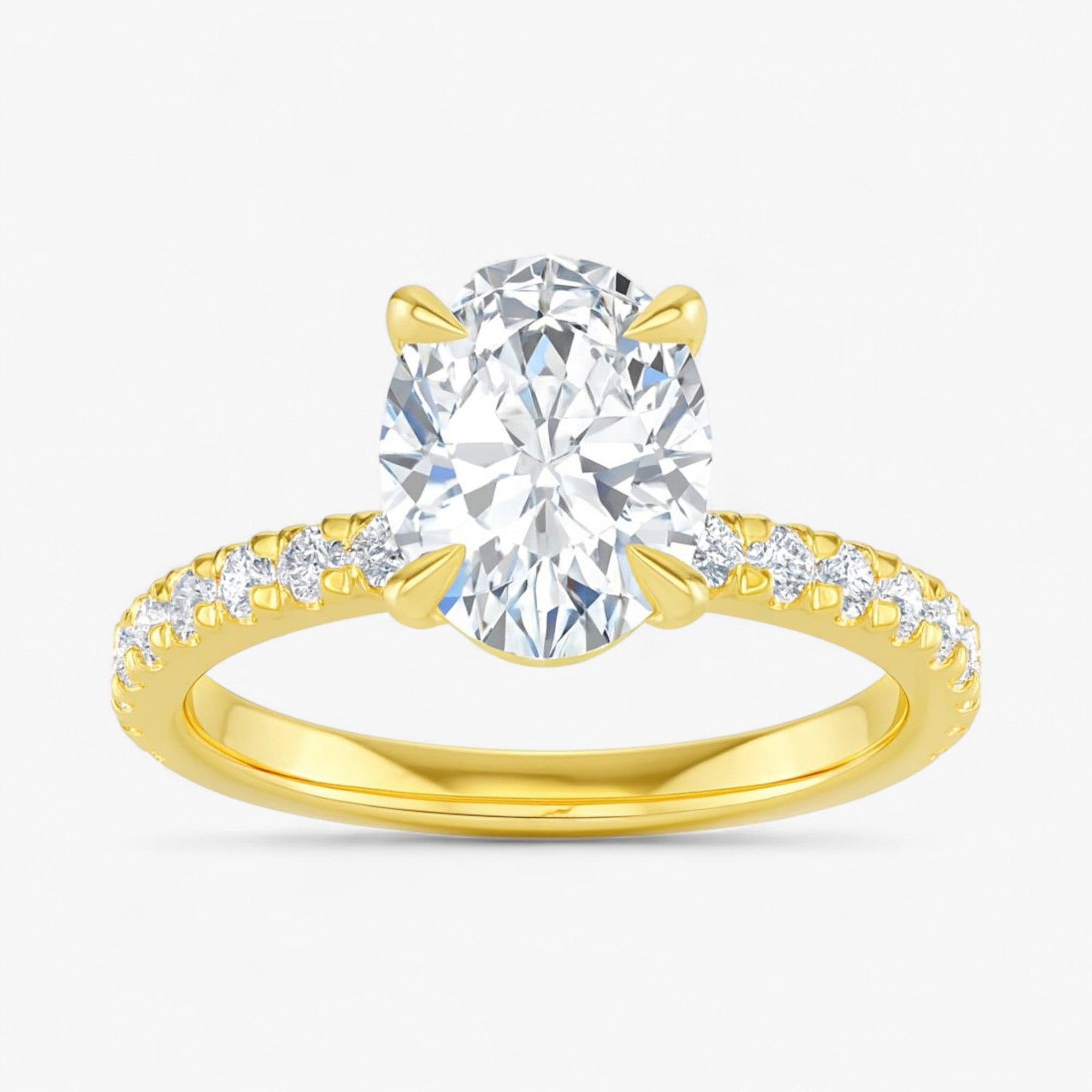 The Classic Pavé Engagement Ring | Oval