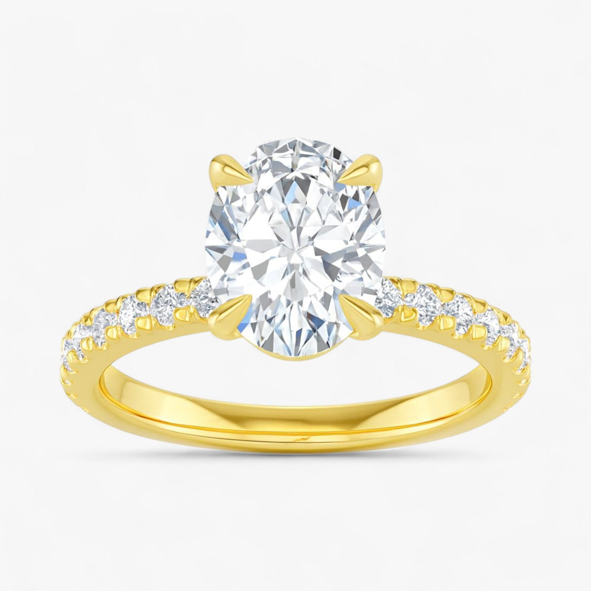 The Classic Pavé Engagement Ring | Oval