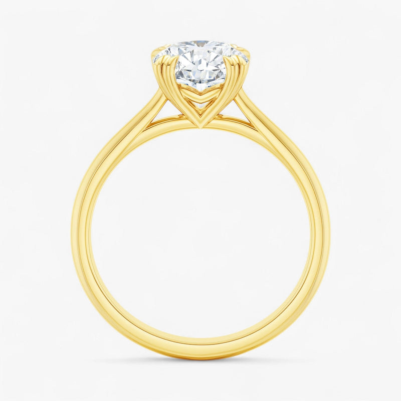 The Double Claw Solitaire Engagement Ring | Round