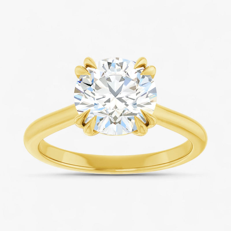 The Double Claw Solitaire Engagement Ring | Round