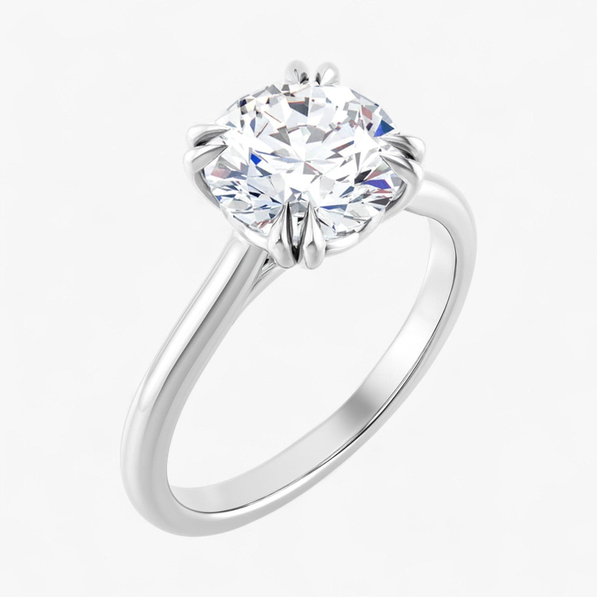The Double Claw Solitaire Engagement Ring | Round