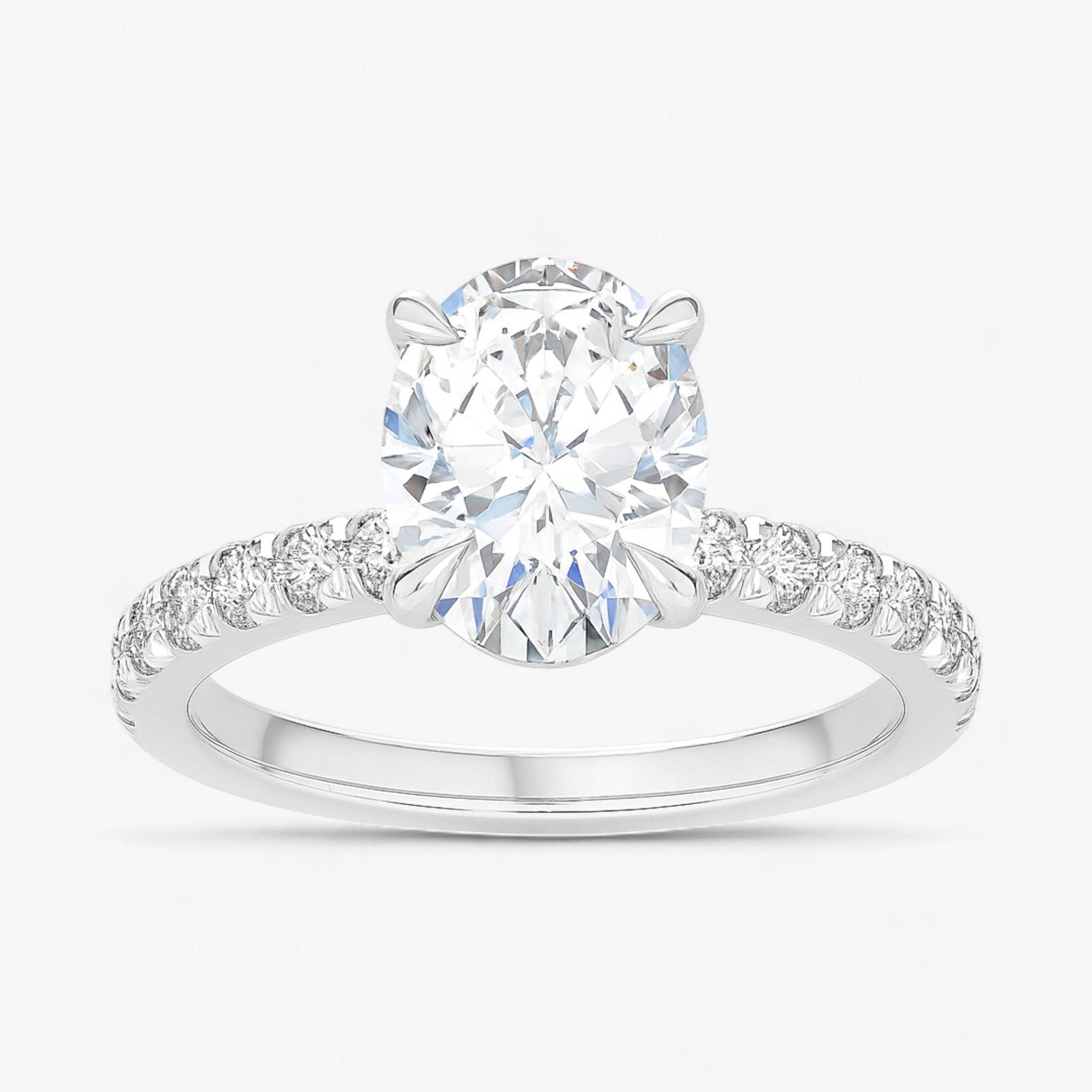 The Classic Pavé Engagement Ring | Oval