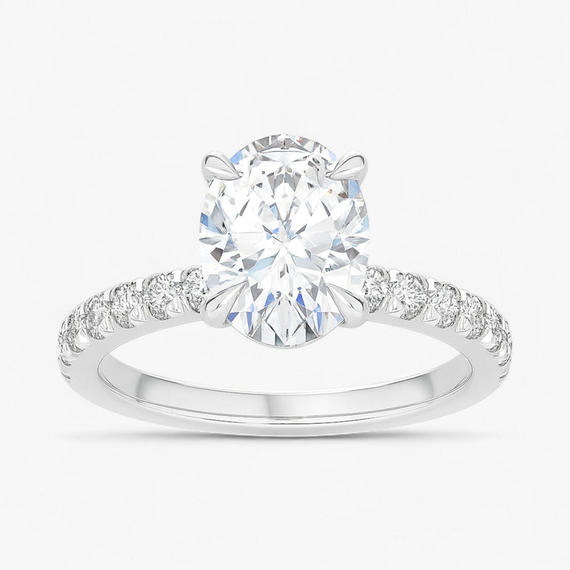 The Classic Pavé Engagement Ring | Oval