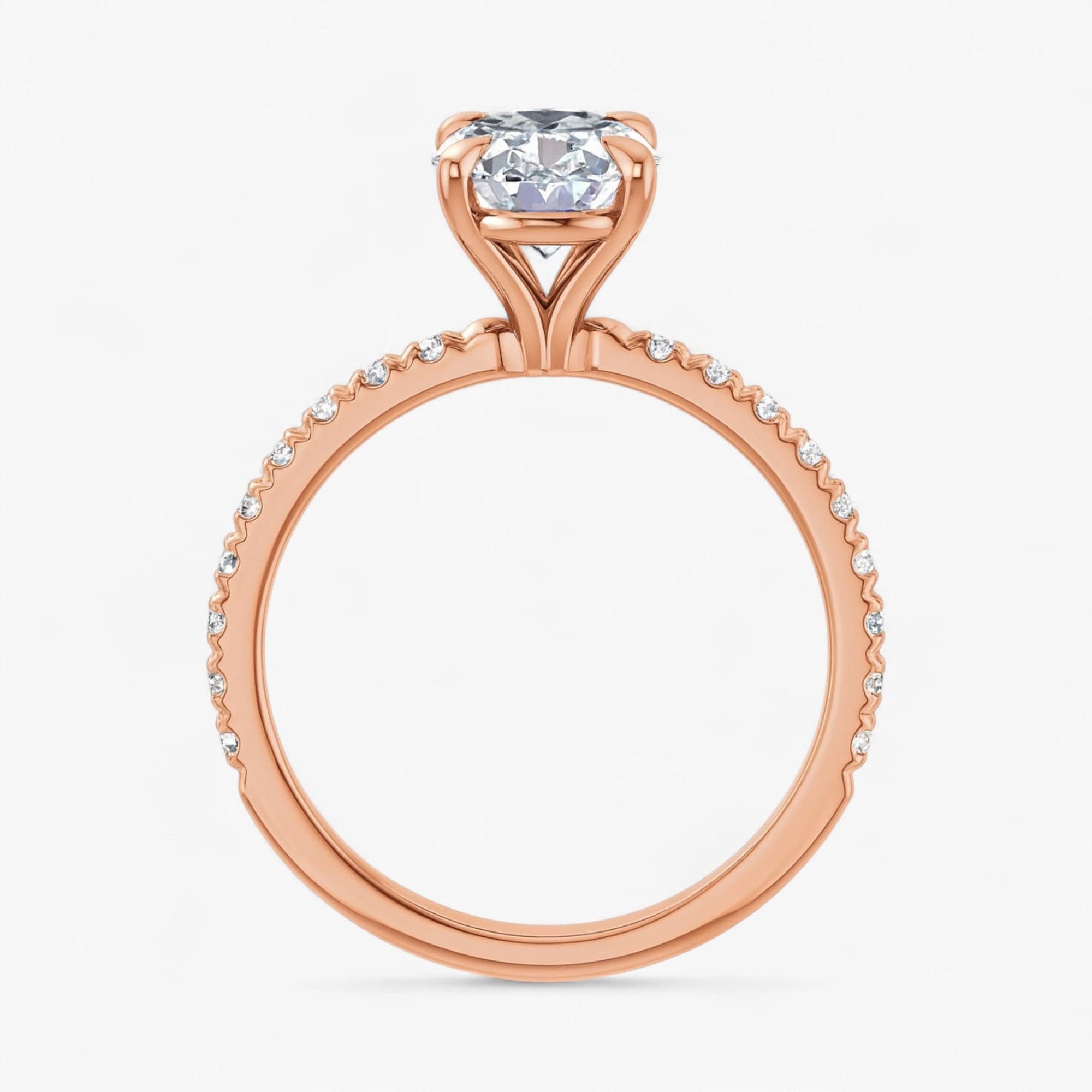 The Classic Pavé Engagement Ring | Oval
