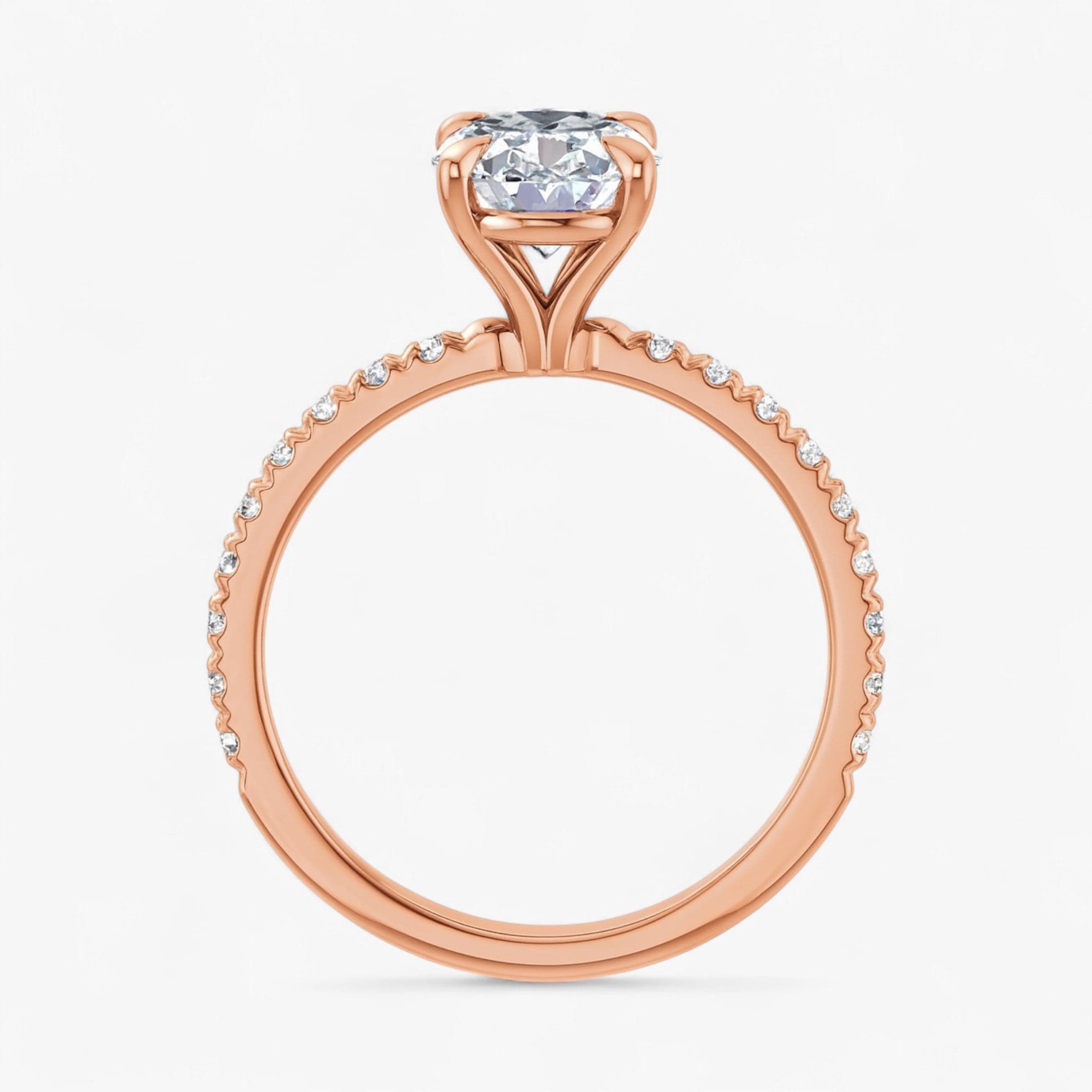 The Classic Pavé Engagement Ring | Oval