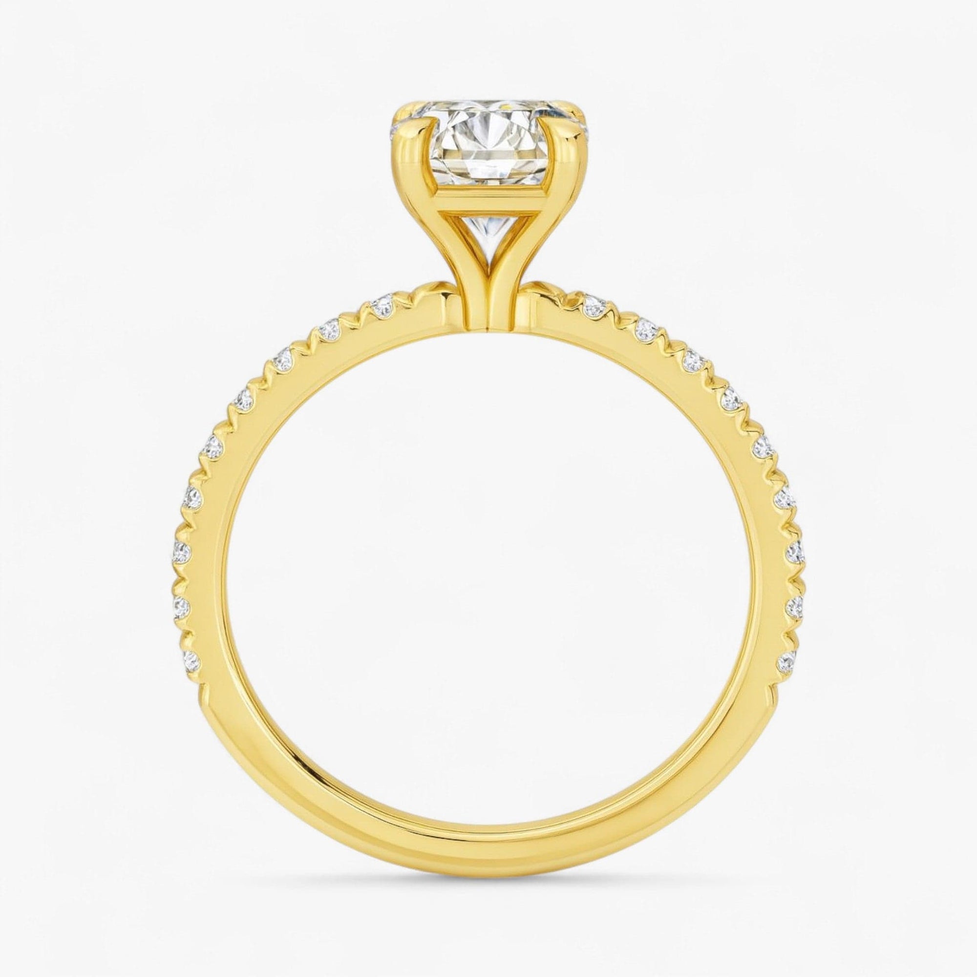 The Classic Pavé Engagement Ring | Cushion