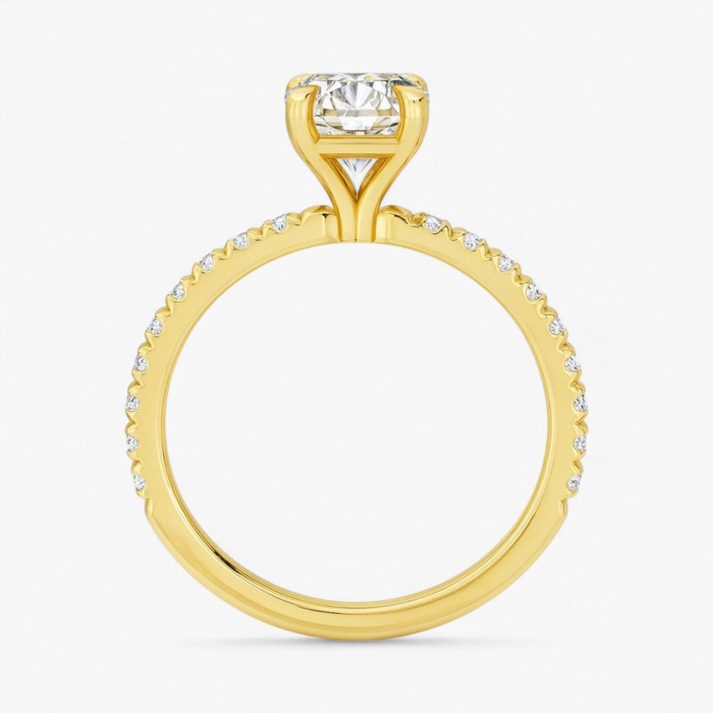 The Classic Pavé Engagement Ring | Cushion
