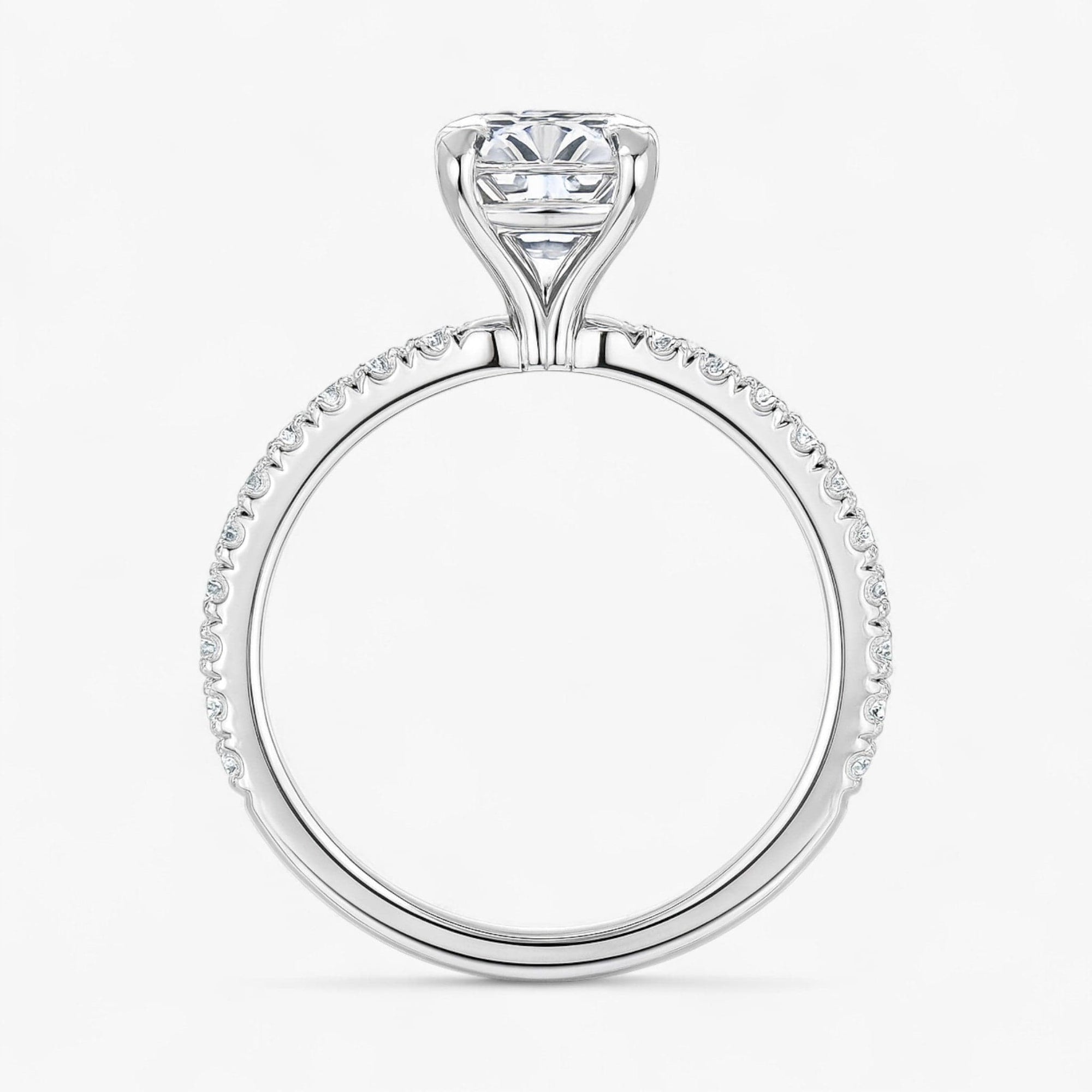 The Classic Pavé Engagement Ring | Cushion
