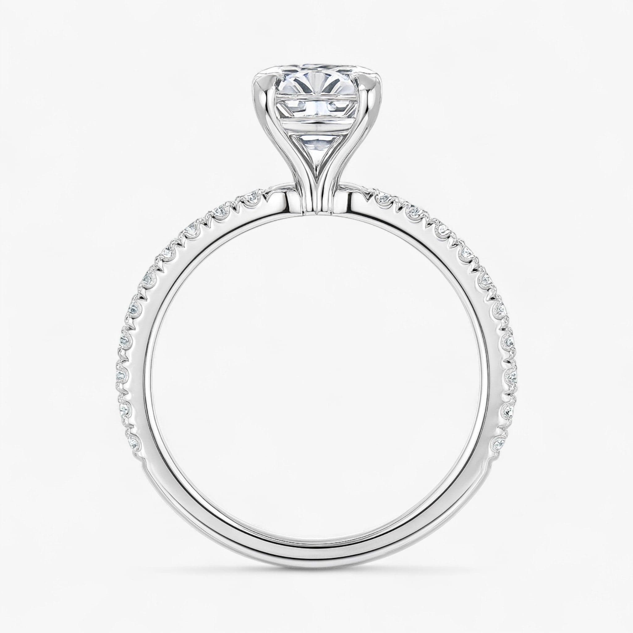 The Classic Pavé Engagement Ring | Cushion