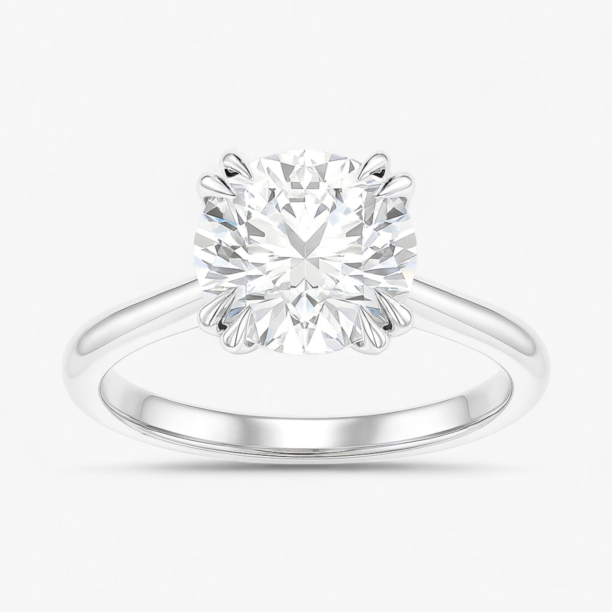 The Double Claw Solitaire Engagement Ring | Round