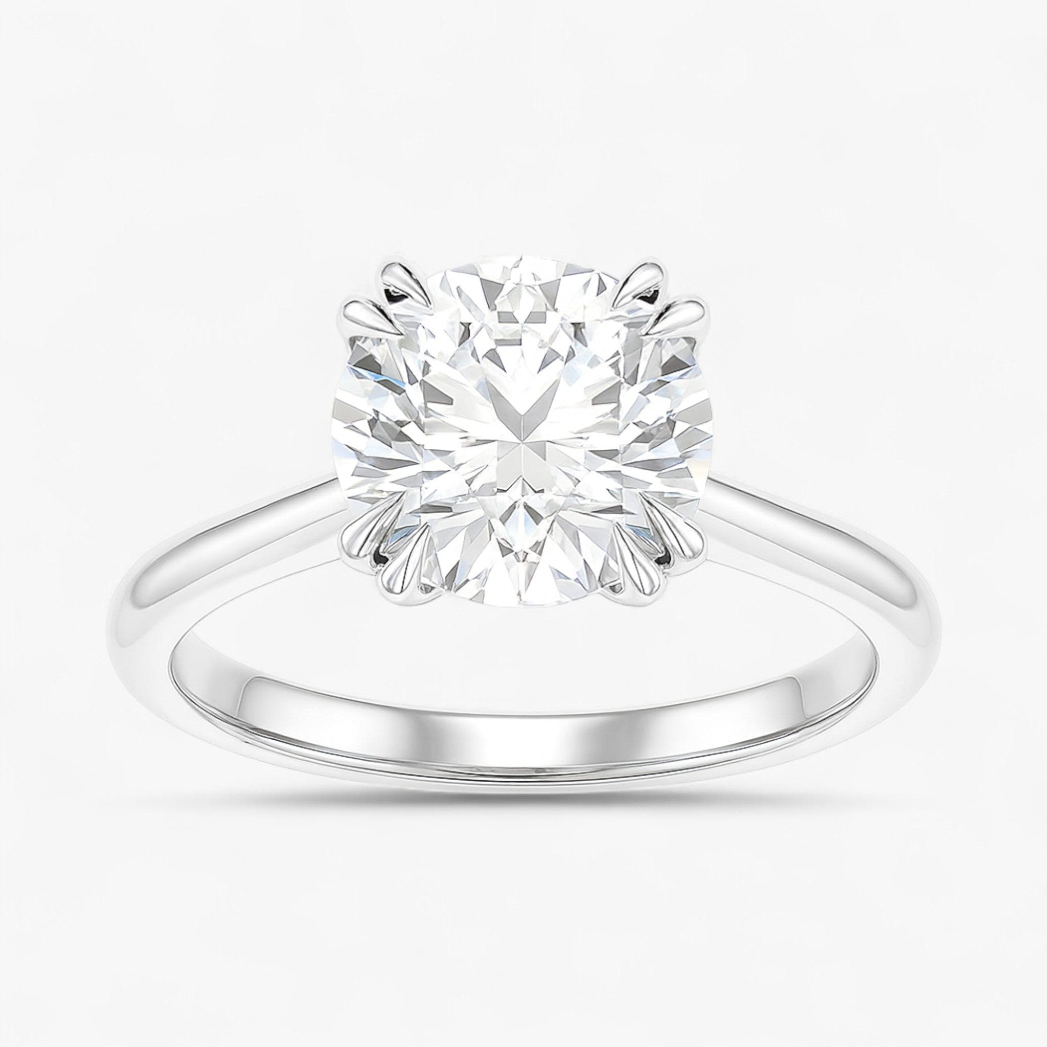 The Double Claw Solitaire Engagement Ring | Round