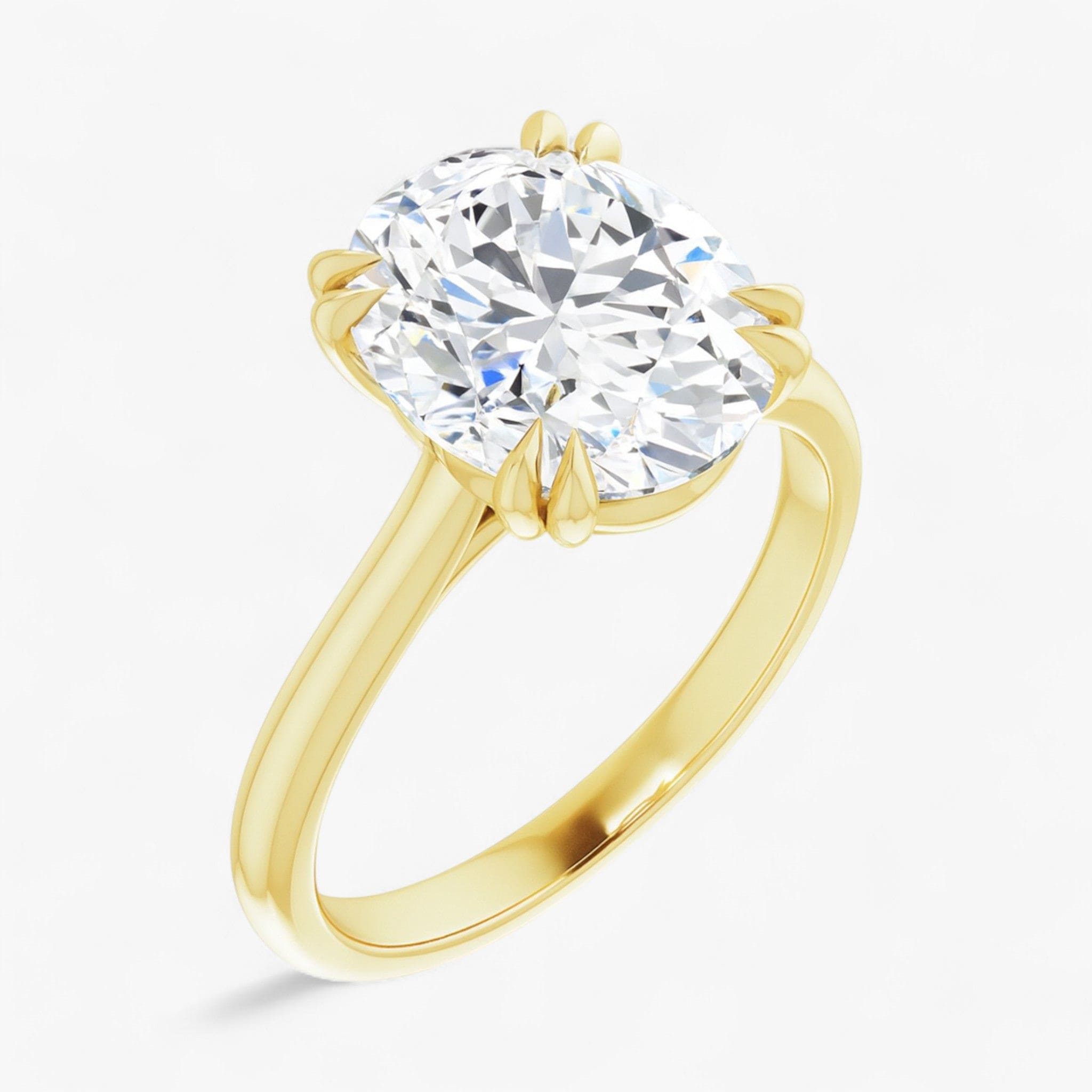 The Double Claw Solitaire Engagement Ring | Oval