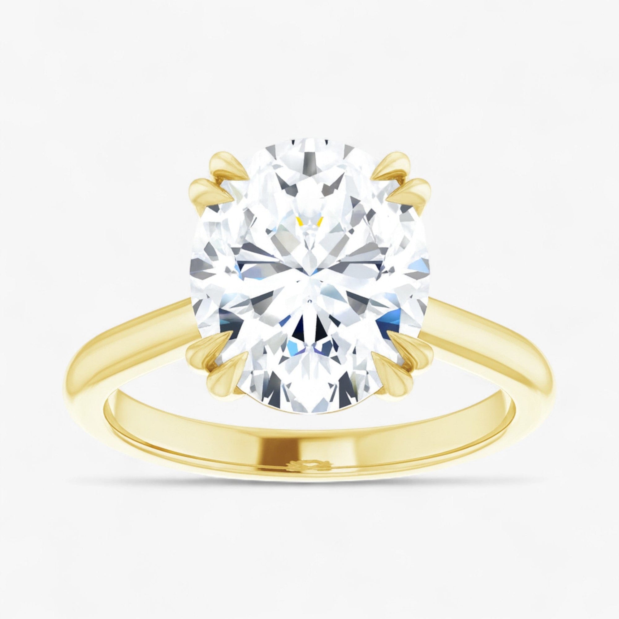 The Double Claw Solitaire Engagement Ring | Oval
