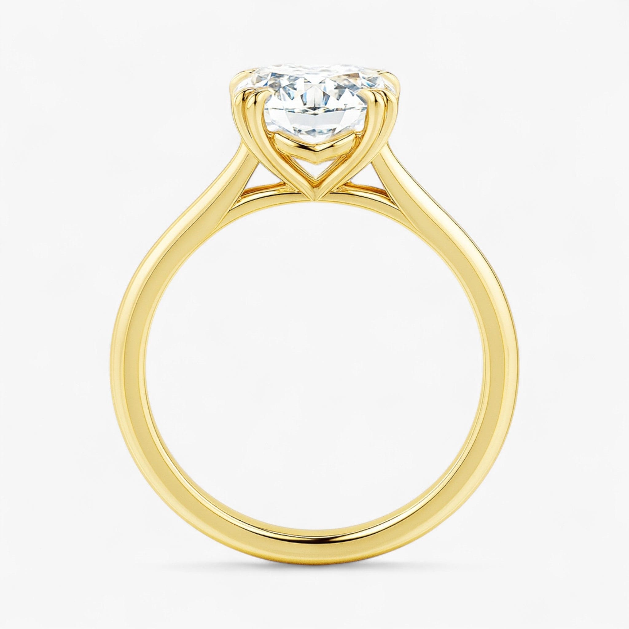 The Double Claw Solitaire Engagement Ring | Oval