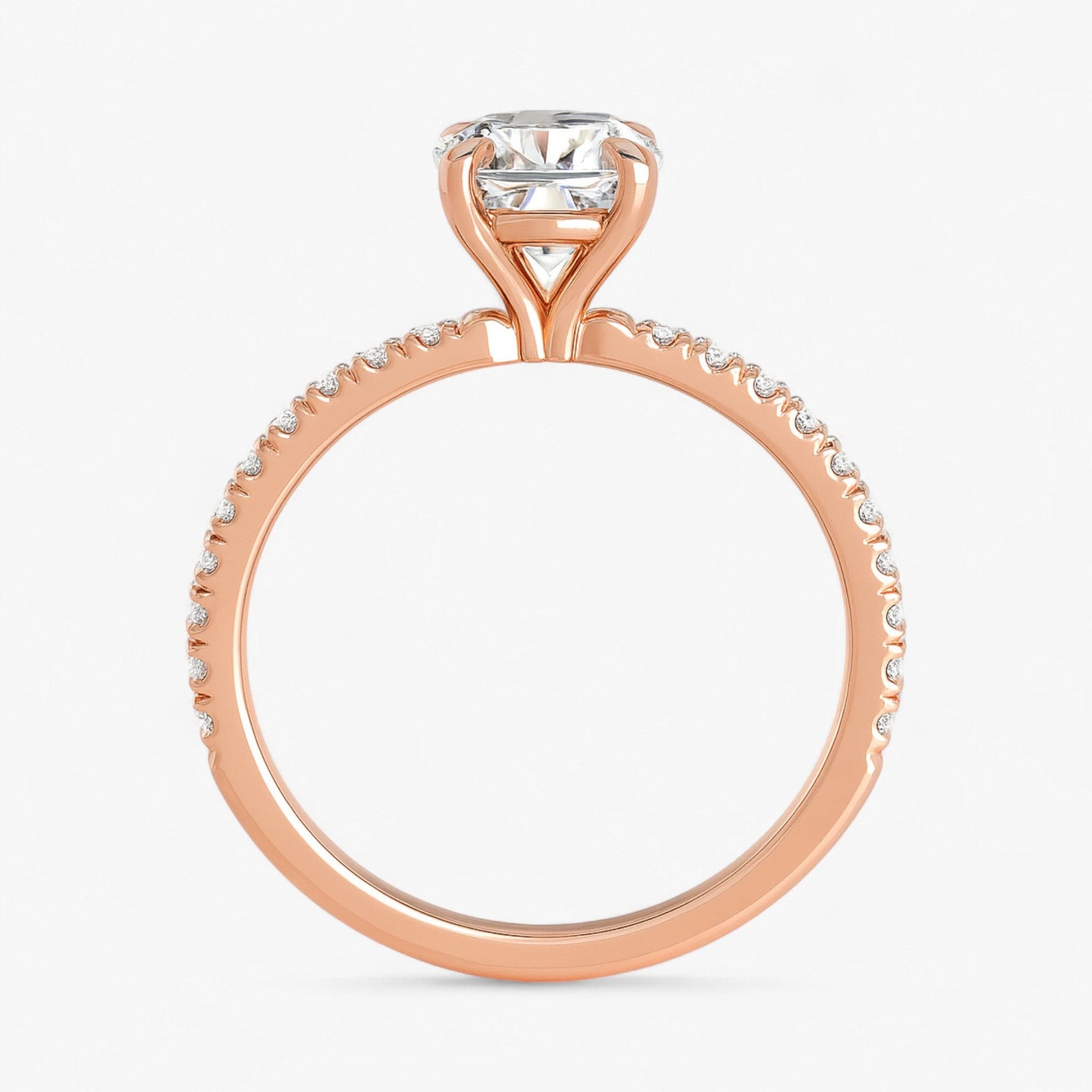 The Classic Pavé Engagement Ring | Cushion