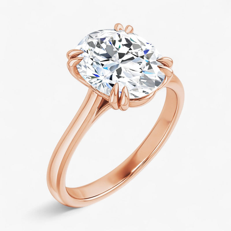 The Double Claw Solitaire Engagement Ring | Oval