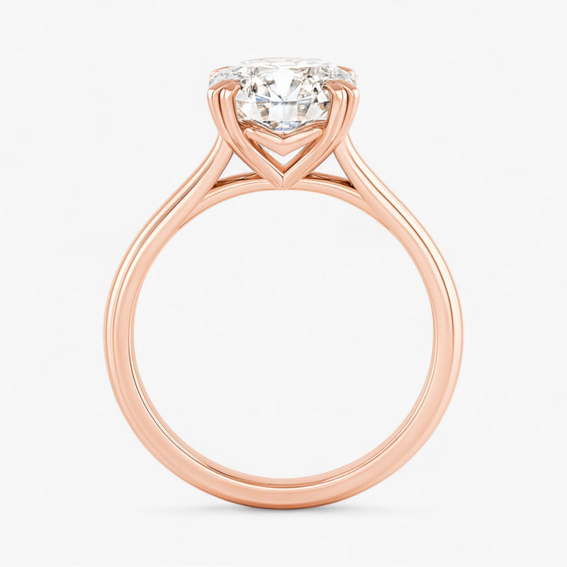 The Double Claw Solitaire Engagement Ring | Oval