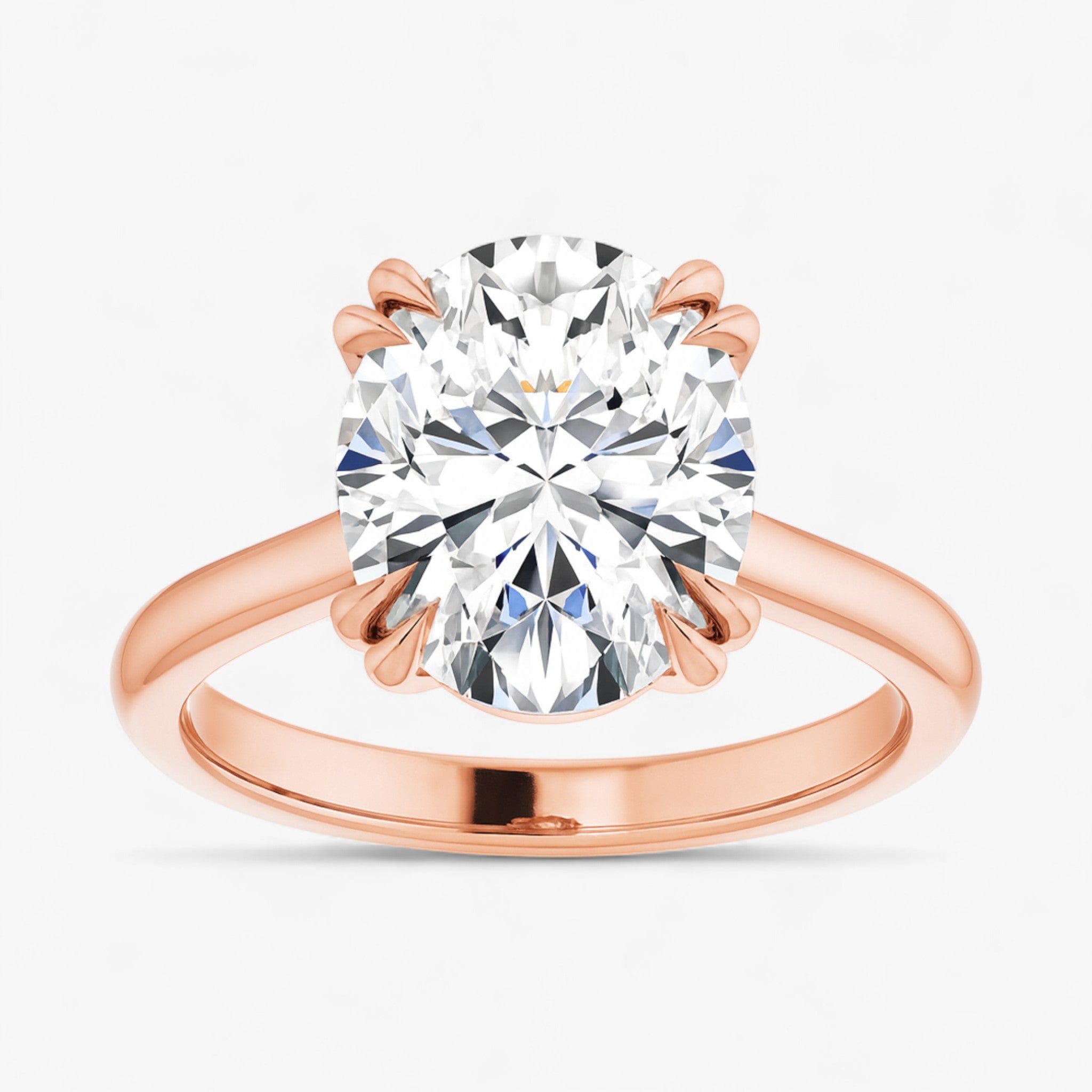 The Double Claw Solitaire Engagement Ring | Oval