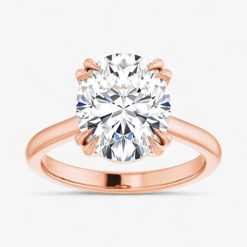 The Double Claw Solitaire Engagement Ring | Oval