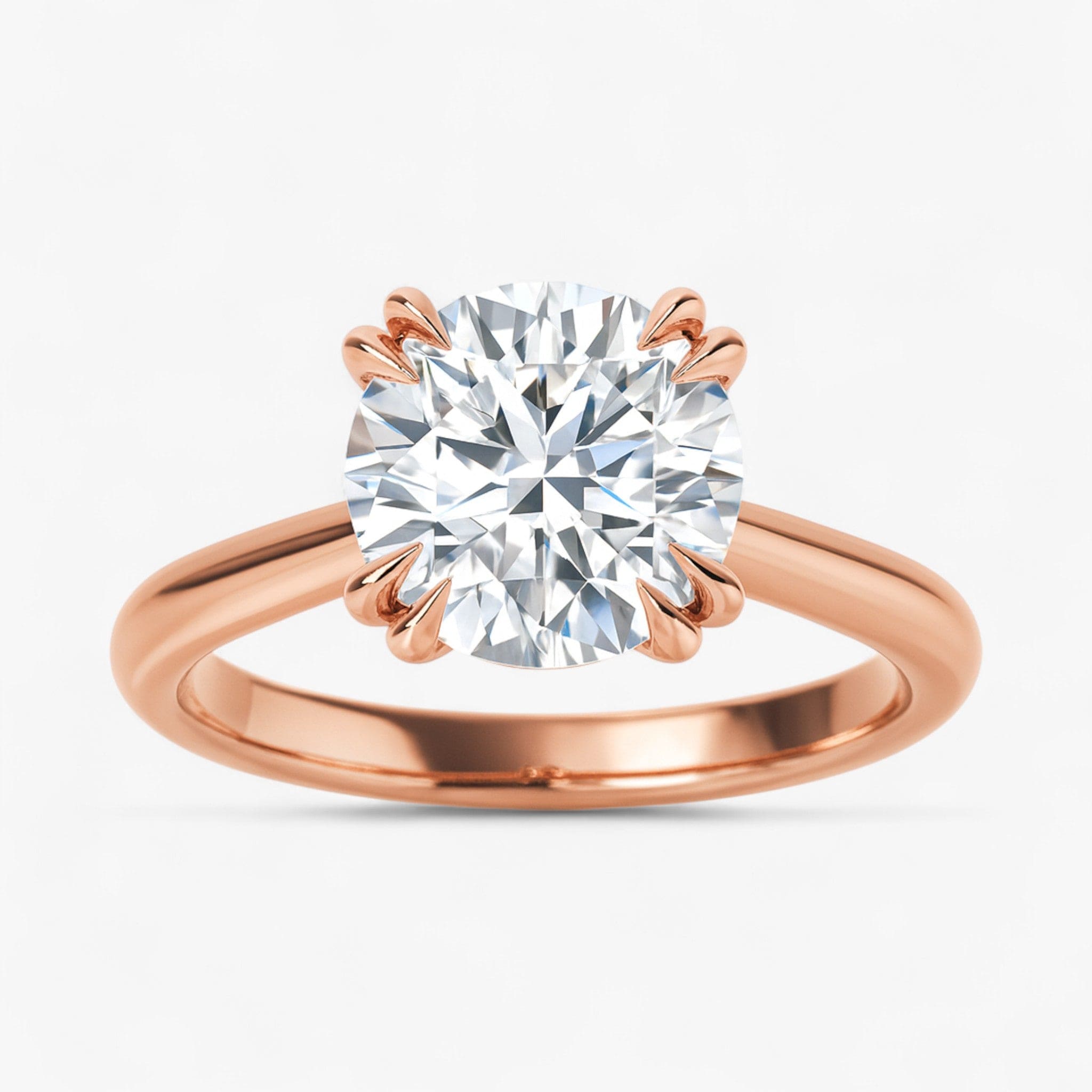The Double Claw Solitaire Engagement Ring | Round