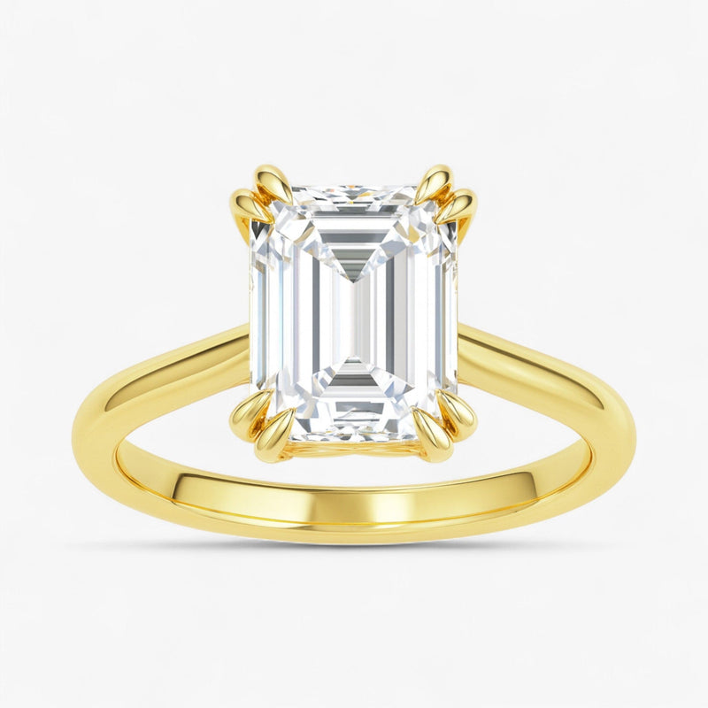 The Double Claw Solitaire Engagement Ring | Emerald