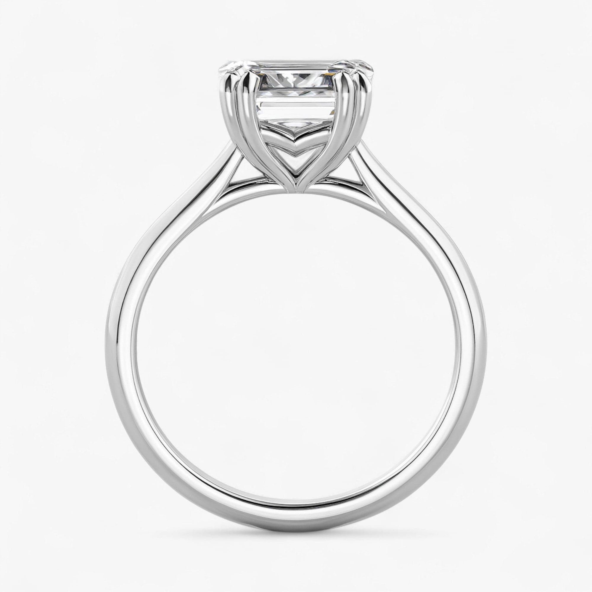 The Double Claw Solitaire Engagement Ring | Emerald