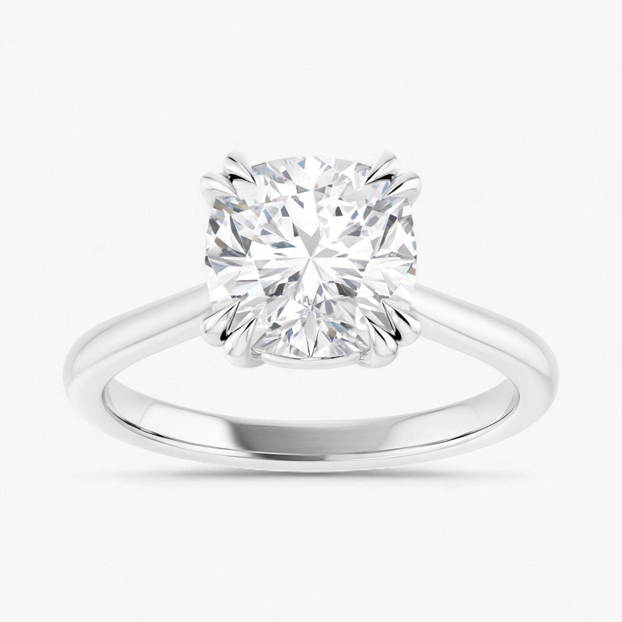 The Double Claw Solitaire Engagement Ring | Cushion