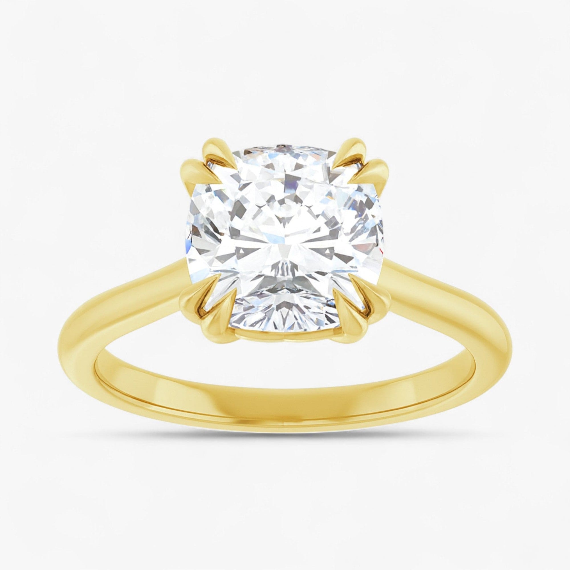 The Double Claw Solitaire Engagement Ring | Cushion