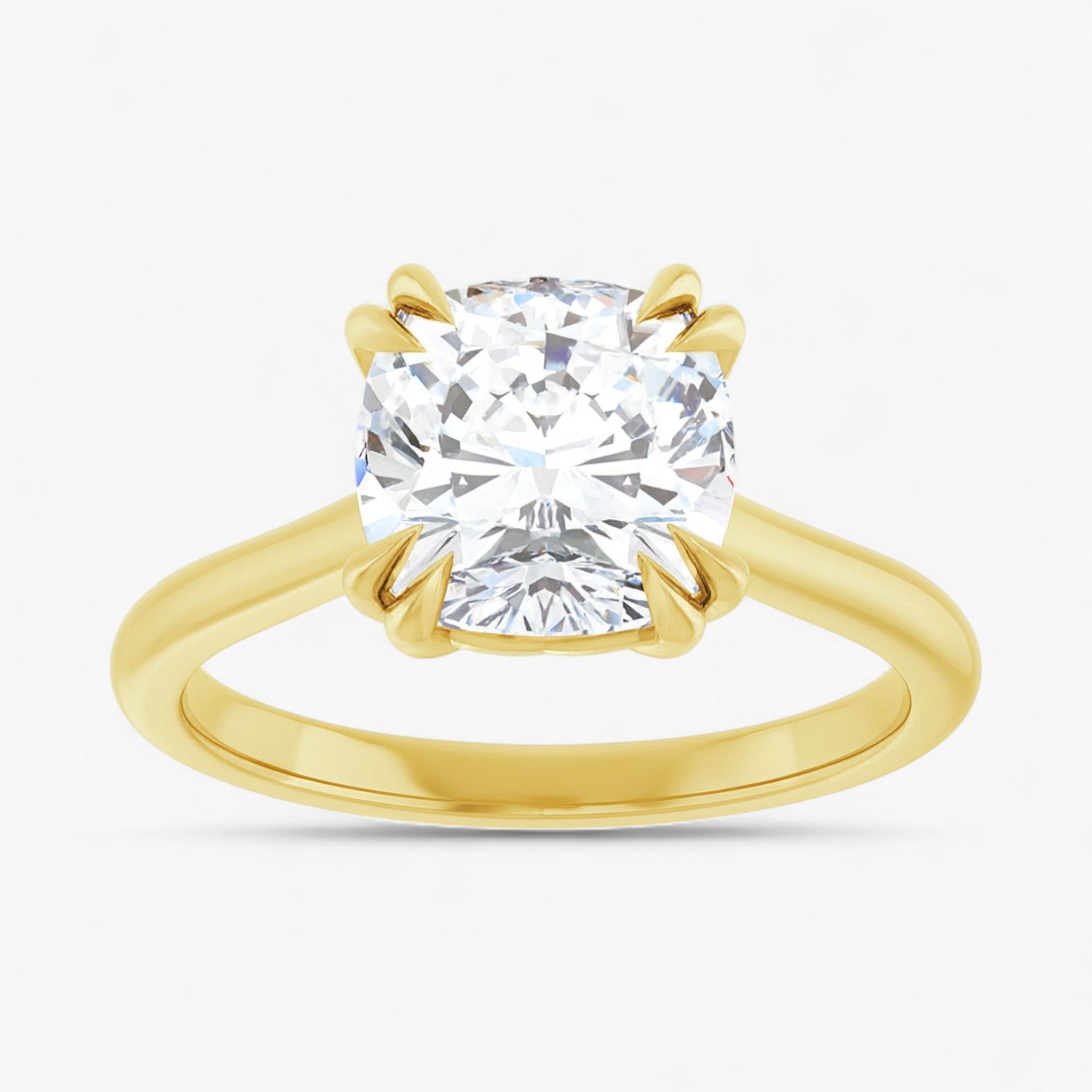 The Double Claw Solitaire Engagement Ring | Cushion
