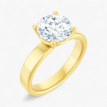 The Cigar Band Solitaire Engagement Ring | Round