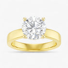 The Cigar Band Solitaire Engagement Ring | Round