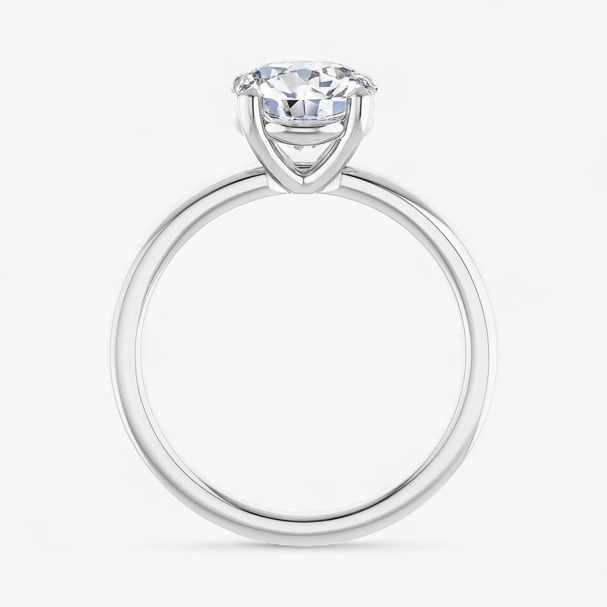 The Cigar Band Solitaire Engagement Ring | Round