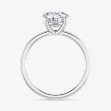 The Cigar Band Solitaire Engagement Ring | Round
