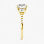The Iconic 3-Stone Pavé Engagement Ring | Round