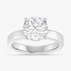 The Cigar Band Solitaire Engagement Ring | Round