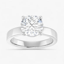 The Cigar Band Solitaire Engagement Ring | Round