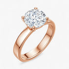 The Cigar Band Solitaire Engagement Ring | Round