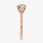 The Iconic 3-Stone Pavé Engagement Ring | Round