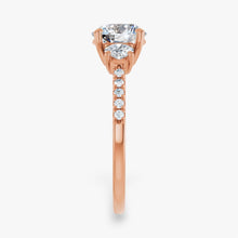 The Iconic 3-Stone Pavé Engagement Ring | Round