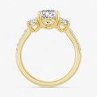 The Iconic 3-Stone Pavé Engagement Ring | Oval